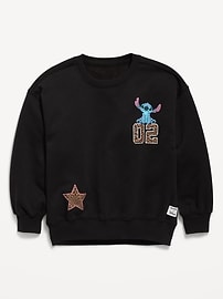 Image number 1 showing, Disney© Stitch Oversized Sweatshirt for Girls