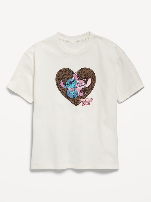 Image number 1 showing, Disney© Stitch & Angel Graphic Tunic T-Shirt for Girls