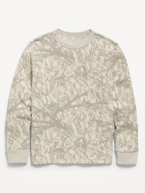 T-SHIRT À MANCHES LONGUES EN TRICOT ISOTHERME GAUFRÉ POUR GARÇON