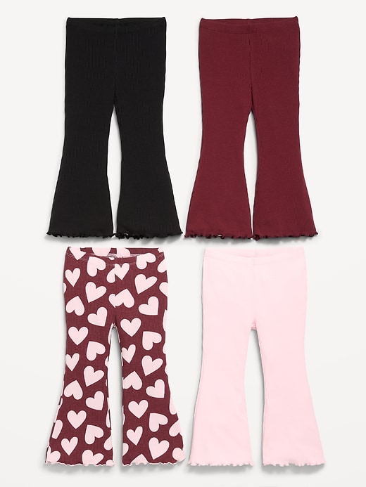Image number 2 showing, Ribbed Flare-Leg Leggings 4-Pack for Toddler Girls
