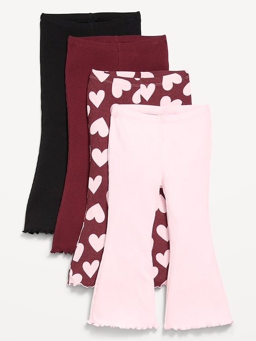 Image number 1 showing, Ribbed Flare-Leg Leggings 4-Pack for Toddler Girls