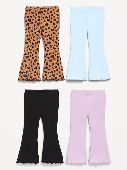Image number 2 showing, Ribbed Flare-Leg Leggings 4-Pack for Toddler Girls