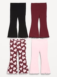 Image number 2 showing, Ribbed Flare-Leg Leggings 4-Pack for Toddler Girls