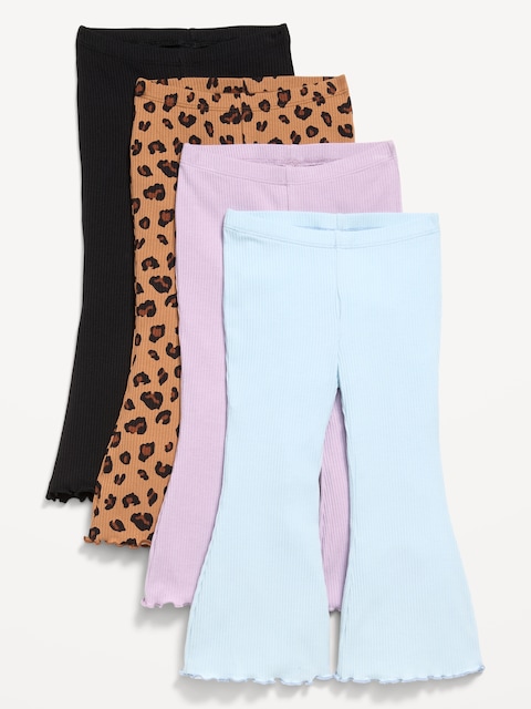 LEGGING CÔTELÉ ÉVASÉ POUR TOUTE-PETITE (PAQUET DE 4)
