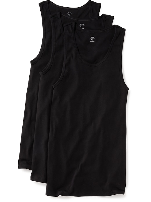 Go-Dry Rib-Knit Tank Tops 3-Pack | Old Navy