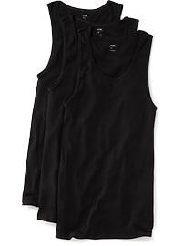 Image number 1 showing, Go-Dry Rib-Knit Tank Tops 3-Pack