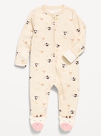 Image number 1 showing, 2-Way-Zip Sleep & Play Footed One-Piece for Baby