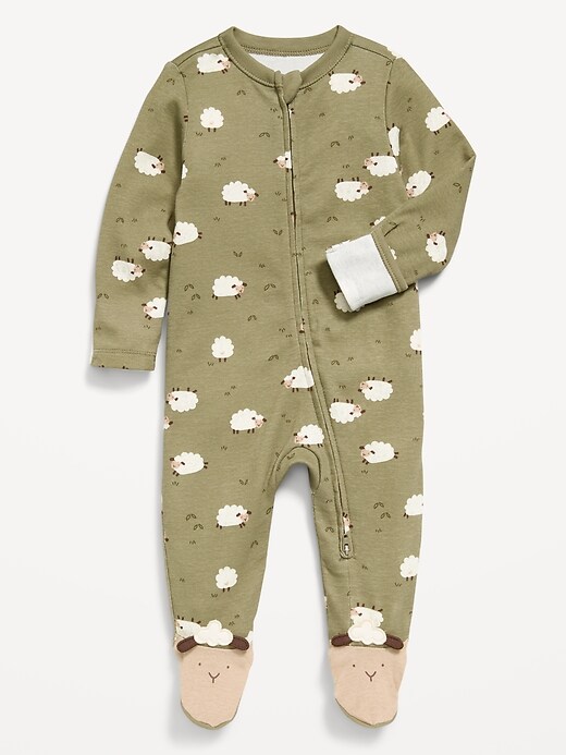 Image number 1 showing, 2-Way-Zip Sleep & Play Footed One-Piece for Baby