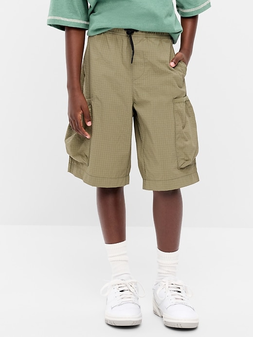 Image number 1 showing, Below Knee Super Baggy Ripstop Cargo Shorts for Boys