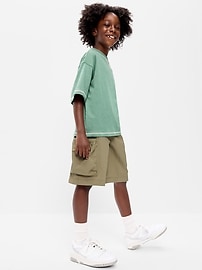 Image number 3 showing, Below Knee Super Baggy Ripstop Cargo Shorts for Boys