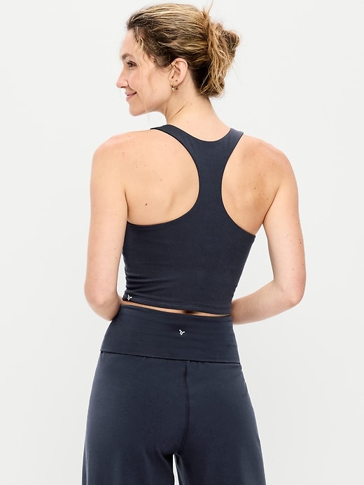 Image number 2 showing, Medium Support PowerSoft High-Neck Racerback Sports Bra