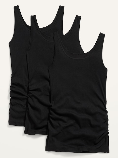 Maternity First Layer Ribbed Tank Top 3-Pack