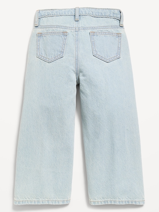 L'image numéro 2 présente Jean coupe très généreuse à jambe large avec garniture en dentelle pour toute-petite