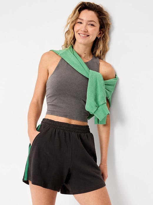 Image number 3 showing, Medium Support PowerSoft High-Neck Racerback Sports Bra
