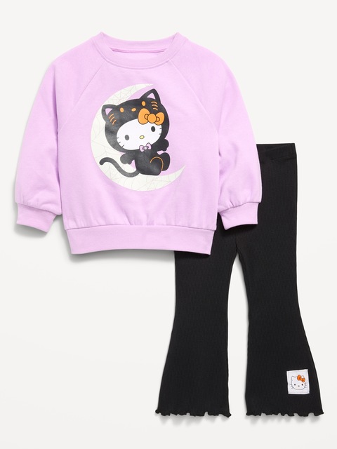 ENSEMBLE CHANDAIL EN COTON OUATÉ ET LEGGING ÉVASÉ HELLO KITTY® POUR TOUTE-PETITE