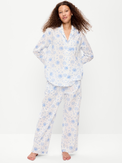 Poplin Pajama Pant Set