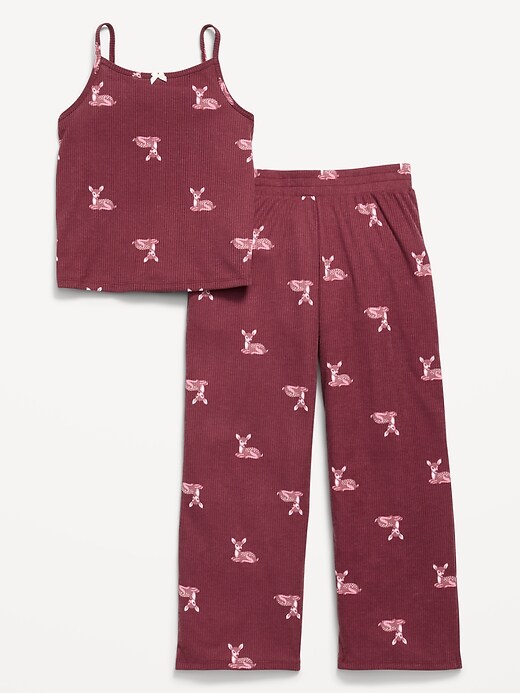 Image number 1 showing, Ribbed Pajama Cami and Pants Set for Girls