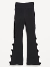 Image number 2 showing, High-Waisted Side Striped Flared Leggings for Girls