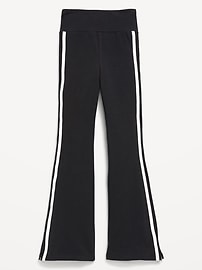 Image number 1 showing, High-Waisted Side Striped Flared Leggings for Girls