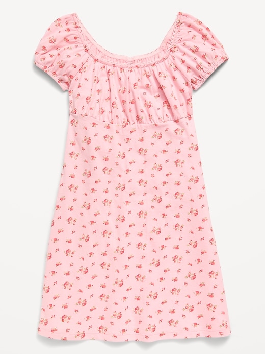 Image number 1 showing, Printed Fit and Flare Dress for Girls