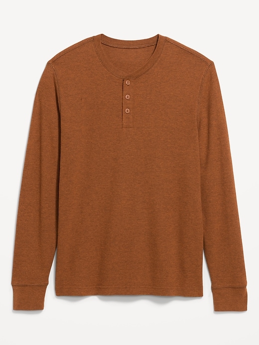 Long-Sleeve Waffle Henley T-Shirt | Old Navy