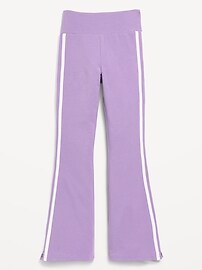 Image number 1 showing, High-Waisted Side Striped Flared Leggings for Girls