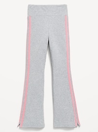 Image number 1 showing, High-Waisted Side Striped Flared Leggings for Girls