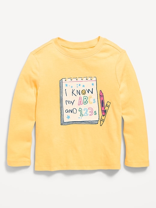 Image number 1 showing, Long-Sleeve Graphic T-Shirt for Toddler Girls