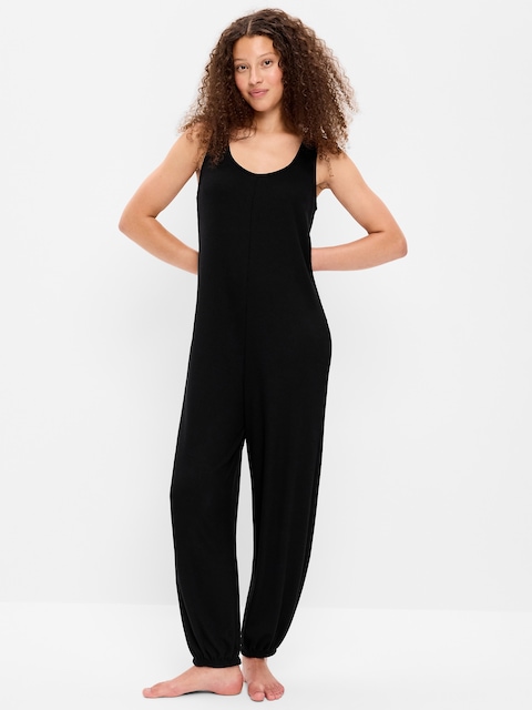 Harem-Leg Pajama Jumpsuit