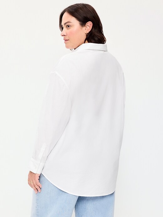Image number 8 showing, Oversized Button-Down Boyfriend Shirt