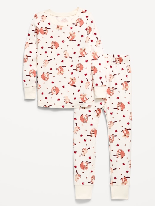 Image number 1 showing, Unisex Snug-Fit Printed Pajama Set for Toddler & Baby