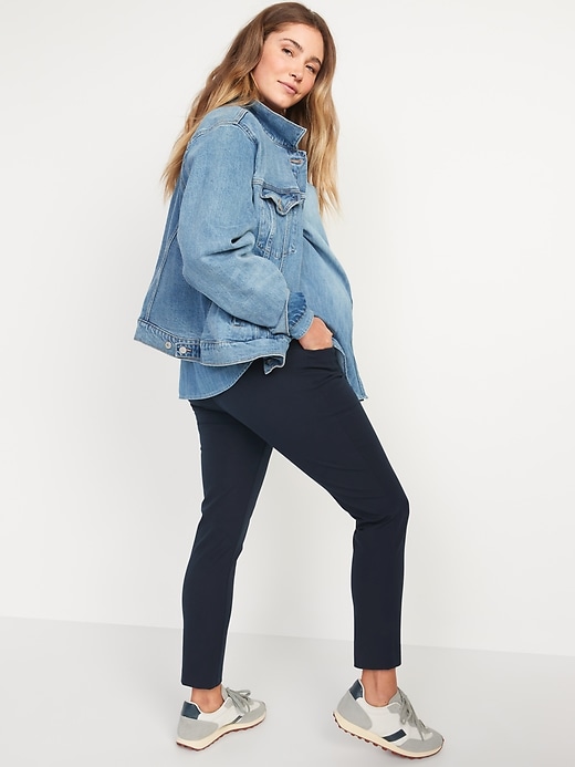 L'image numéro 2 présente Pantalon de maternité Pixie à panneau intégral, longueur cheville