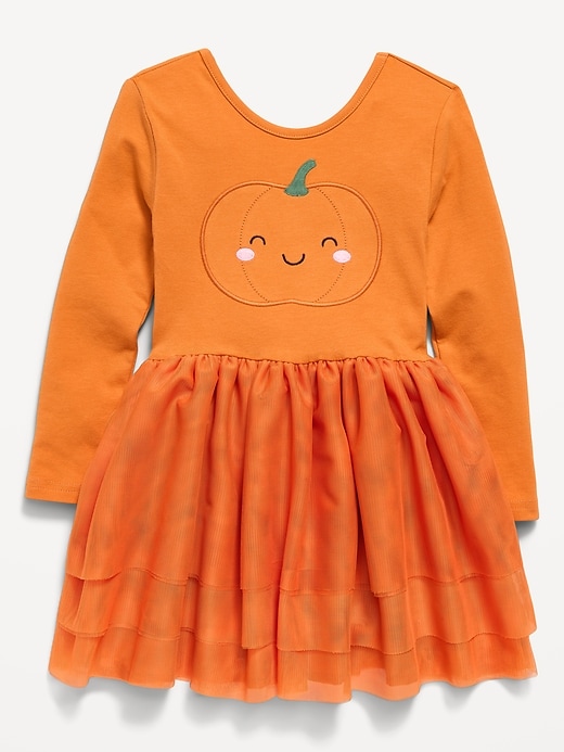 L'image numéro 1 présente Robe tutu d’Halloween à manches longues pour toute-petite fille