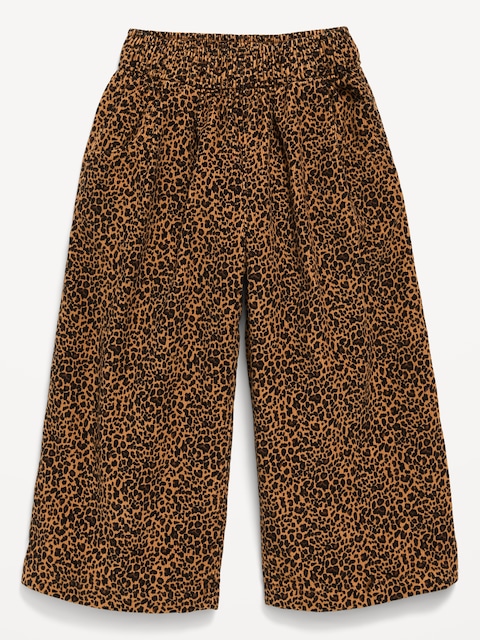 PANTALON À JAMBE LARGE À TAILLE EXTENSIBLE EN VELOURS CÔTELÉ TEXTURÉ POUR TOUTE-PETITE