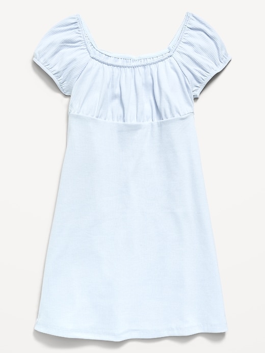 Image number 1 showing, Fit and Flare Ribbed Dress for Girls