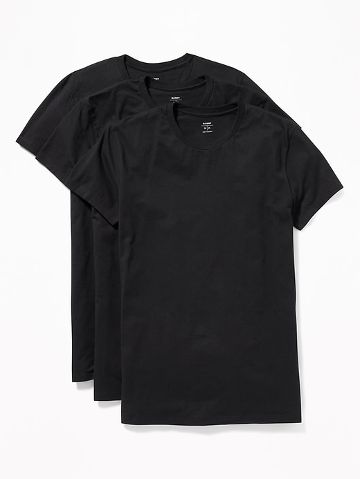 L'image numéro 2 présente Paquet de trois t-shirts à col rond pour homme
