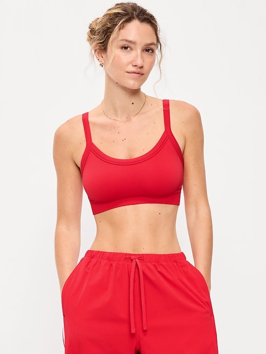 Image number 1 showing, Light Support Fluid Seamless Ribbed Sports Bra