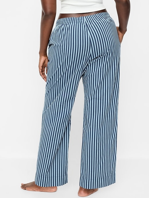 Image number 6 showing, High-Waisted Poplin Pajama Pant