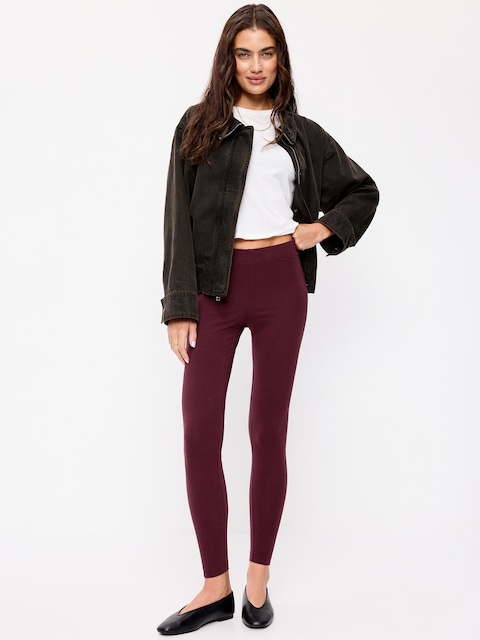 High-Waisted Jersey Fashion Layering Leggings