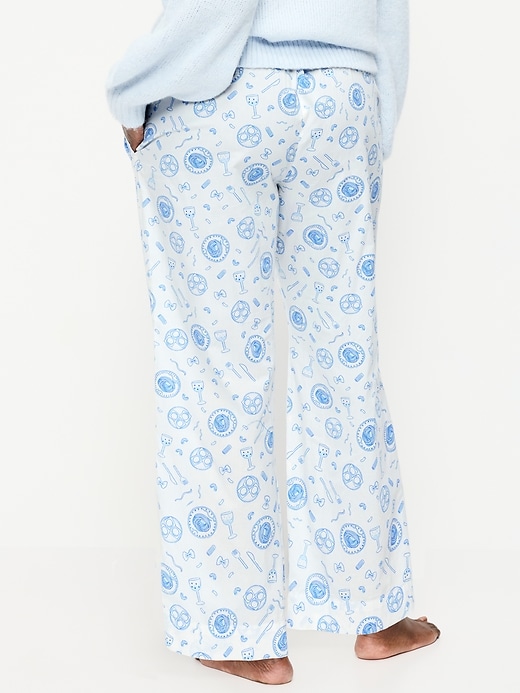 L'image numéro 6 présente Pantalon de pyjama à taille haute en popeline