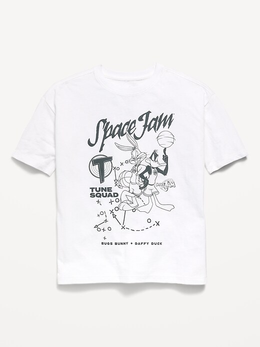 Image number 1 showing, Space Jam™ Oversized Gender-Neutral Graphic T-Shirt for Kids