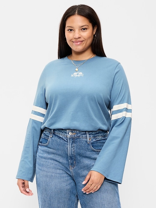L'image numéro 8 présente T-shirt passe-partout à imprimé à manches longues