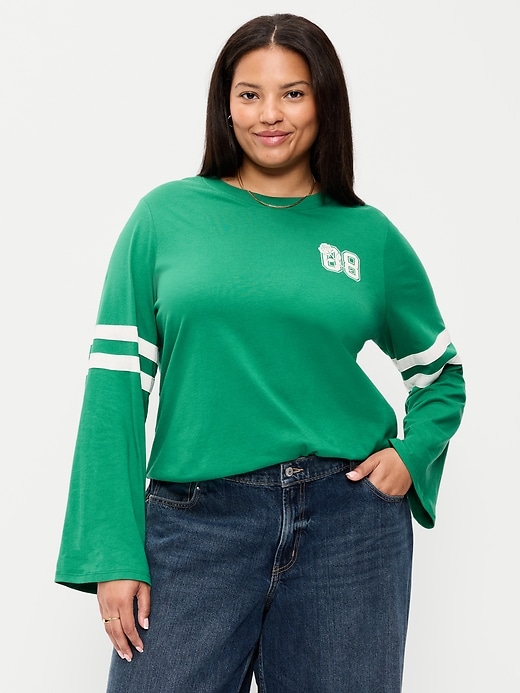 L'image numéro 7 présente T-shirt passe-partout à imprimé à manches longues