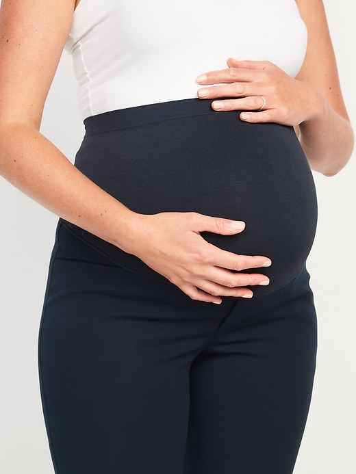 L'image numéro 4 présente Pantalon de maternité Pixie à panneau intégral, longueur cheville