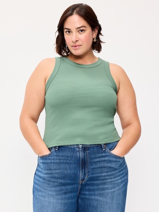L'image numéro 7 présente Camisole courte moulante