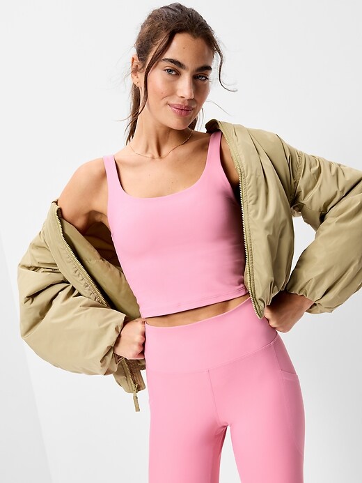 Image number 3 showing, Light Support PowerSoft Longline Sports Bra