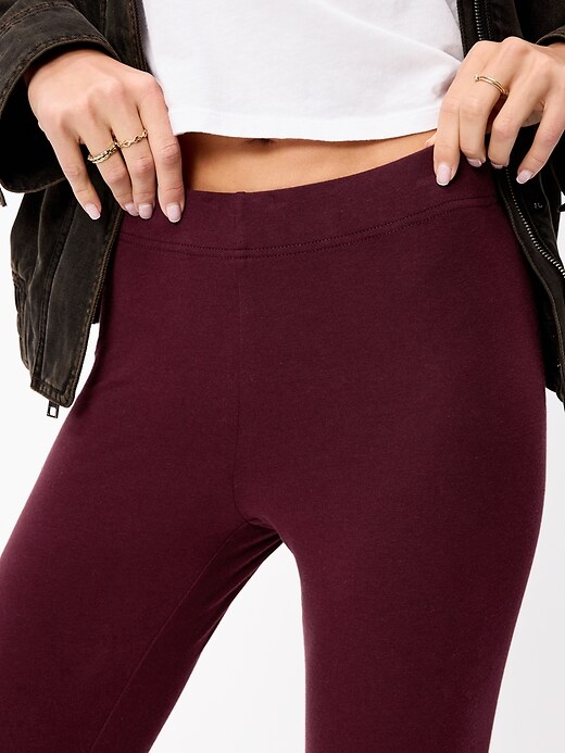 Image number 4 showing, High-Waisted Jersey Fashion Layering Leggings