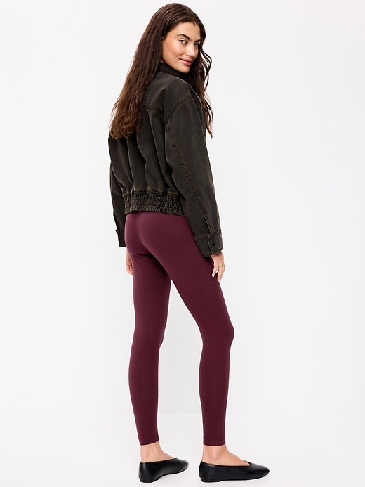 Image number 3 showing, High-Waisted Jersey Fashion Layering Leggings