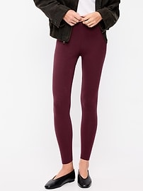 Image number 2 showing, High-Waisted Jersey Fashion Layering Leggings