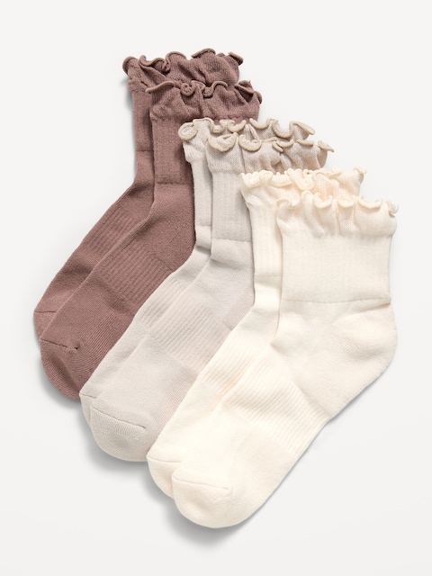 Ruffled Athletic Socks 3-Pack